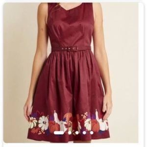 ModCloth Festive Frondescence Pumpkin Dress
